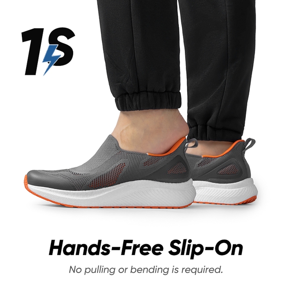 [ALLSWIFIT PACE] Men's Lightweight Slip-On Mesh Sneakers - GREY - 2